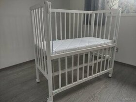 Dětská přístavná postýlka Fillikid Cocon white bílá s matrac