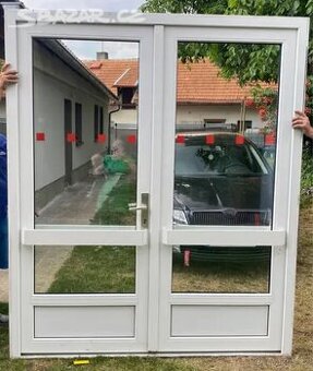 Prosklení dveře dvoukřídlé - 2ks - 194x229 cm