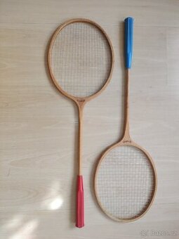 Starožitné retro badmintonové rakety Zn Duett