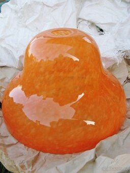 staré skleněné stínidlo na lustr Sklárna Rapotín - 1