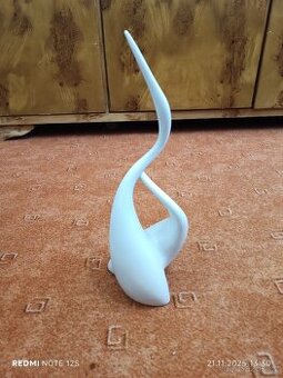 Porcelánová Soška volavky ježek royal dux brusel