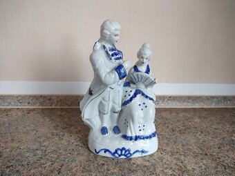 Rokokové figurky dáma a kavalír, 20 cm,
