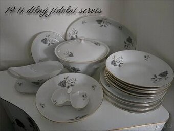 Porcelánový, jídelní servis Thun 19 kusů