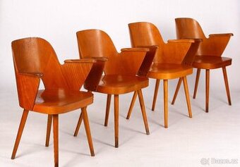 4 zidle TON Oswald Haerdtl