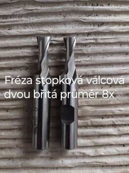 Fréza stopková válcová dvou břitá 8x10