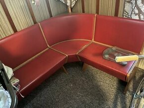 Rohová retro sedačka s uloznym prostorem