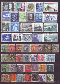 Poštovní známky - Švédsko, Finsko, Norsko, Island, Grónsko