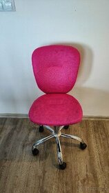 Dětská kancelářská židle - růžová (jen se musí vyčistit)