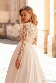 Luxusní nenošené svatební šaty, Neva, 34 EU (XS)