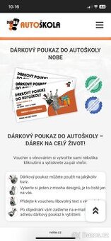 Dárkový poukaz autoškola Nobe
