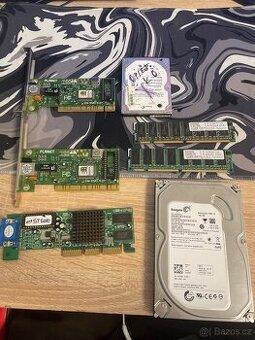 Starší PC komponenty – HDD, RAM, síťové karty, GPU