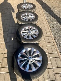 Originál alu kola CASTOR 6J 16x16 ET43 s pneu 215/60 16 - 1