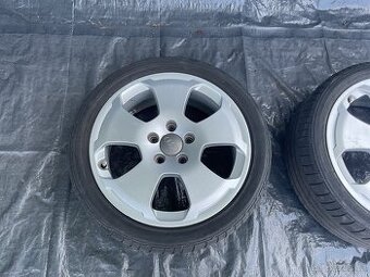 Celá ALU kola AUDI s pneu BRIDGESTONE POTENZA