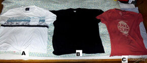 Trička XL, XXL a 3XL - různé druhy