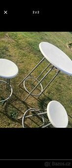 Bistro stůl+barový židle+2x potahy