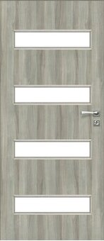 Dveře interierové- 80P- dub,prosklené, nové