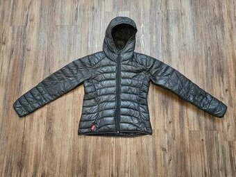 Černá péřová bunda Warmpeace Viki kapucí skladná XS