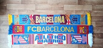 Sada šál pro fanoušky FC Barcelona a Atletica Madrid