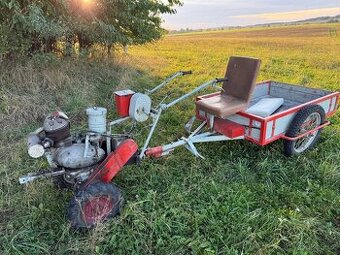 Prodám frezu domácí výroby s vlekem,včetně rotavatoru