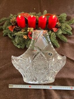 Křišťálový ručně broušený košík - super cena