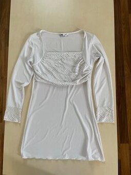 Delší top s řesení a stříbřením, vel M i méně volně, Exclus