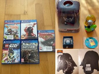 Hry na PS 4 + Sběratelské figurky (10 předmětů)