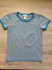 Bavlněné tričko Little Things, šedé s nápisem - 1