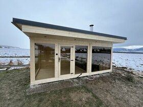 Exterierova sauna s odpočinkovou miestnosťou