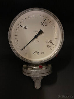 Manometr s přírubou PREMATLAK 0-160 kPa, závit 1/2"