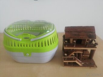 Transportní box TRIXIE 30x21x23 + domek pro křečka - 1