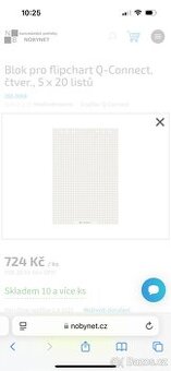 Blok pro flipchart Q-Connect, čtver., 5 x 20 listů - 1