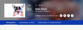 Katty Perry Praha 30.11. STÁNÍ, ZÁRUKA BEZPEČNOSTI