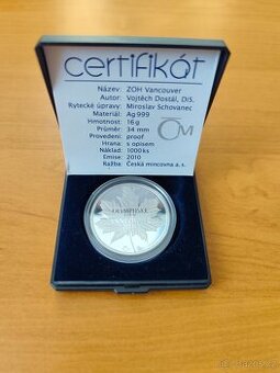 Pamětní stříbrná medaile – ZOH Vancouver 2010