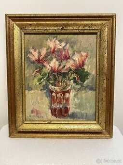 Obraz Květiny -olejomalba na plátně autorka: M.Vodičková