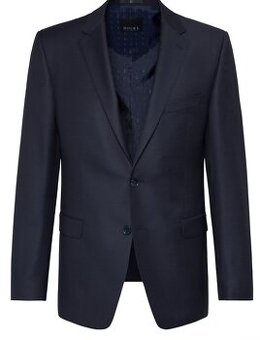 Zánovní luxusní pánský oblek - tmavěmodrý vel. 66