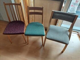 1 retro dřevěná židle
