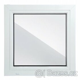 Okno 90x90 bílé plastové fixní - 1