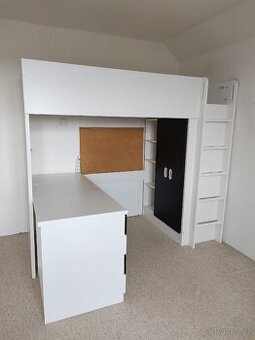 Postel, skříň, psací stůl, IKEA Stuva