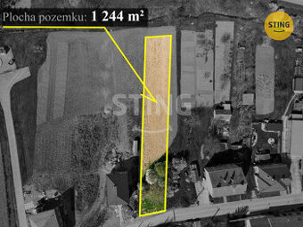 Prodej stavebního pozemku 1244m2, Lovčice, 131770