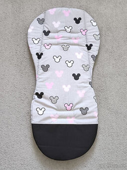 Nová prodloužená podložka do kočárku Mickey růžové