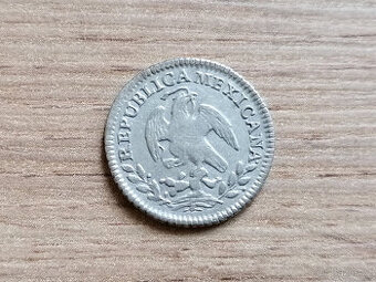 Stříbro 1/2 Real 1847 Mexiko stříbrná mince Střední Amerika