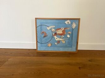 Obraz Jitka Vobořilová 50x40 Kůstky akryl 1998