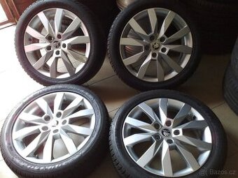 alu kola 5x112 r17 original škoda 205/50/17 - 1