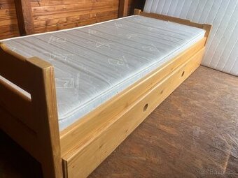 Postel (masiv) s uložným prostorem /rozkládací