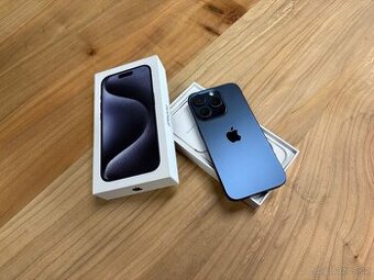 APPLE IPHONE 15 PRO 128GB MODRÝ-BATERIE 88%-ZARUKA