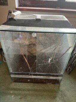 Terarium s osvětlením 70x60cm, výška 80cm