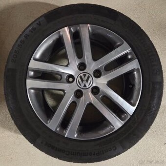 Alu kola VW Golf 16" 5x112, letní Continental 205/55R16