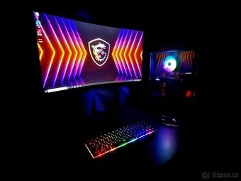 Herní PC + monitor, klávesnice, myš