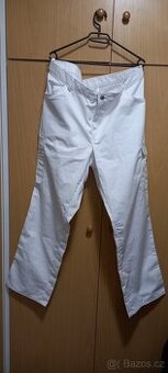Nové bílé pracovní kalhoty vel. L