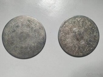 Starožitné kovové pivní podtácky